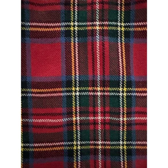 Vintage 70's handmade Red Plaid Tartan high waisted A line skirt size 8-10 - Picture 10 of 12